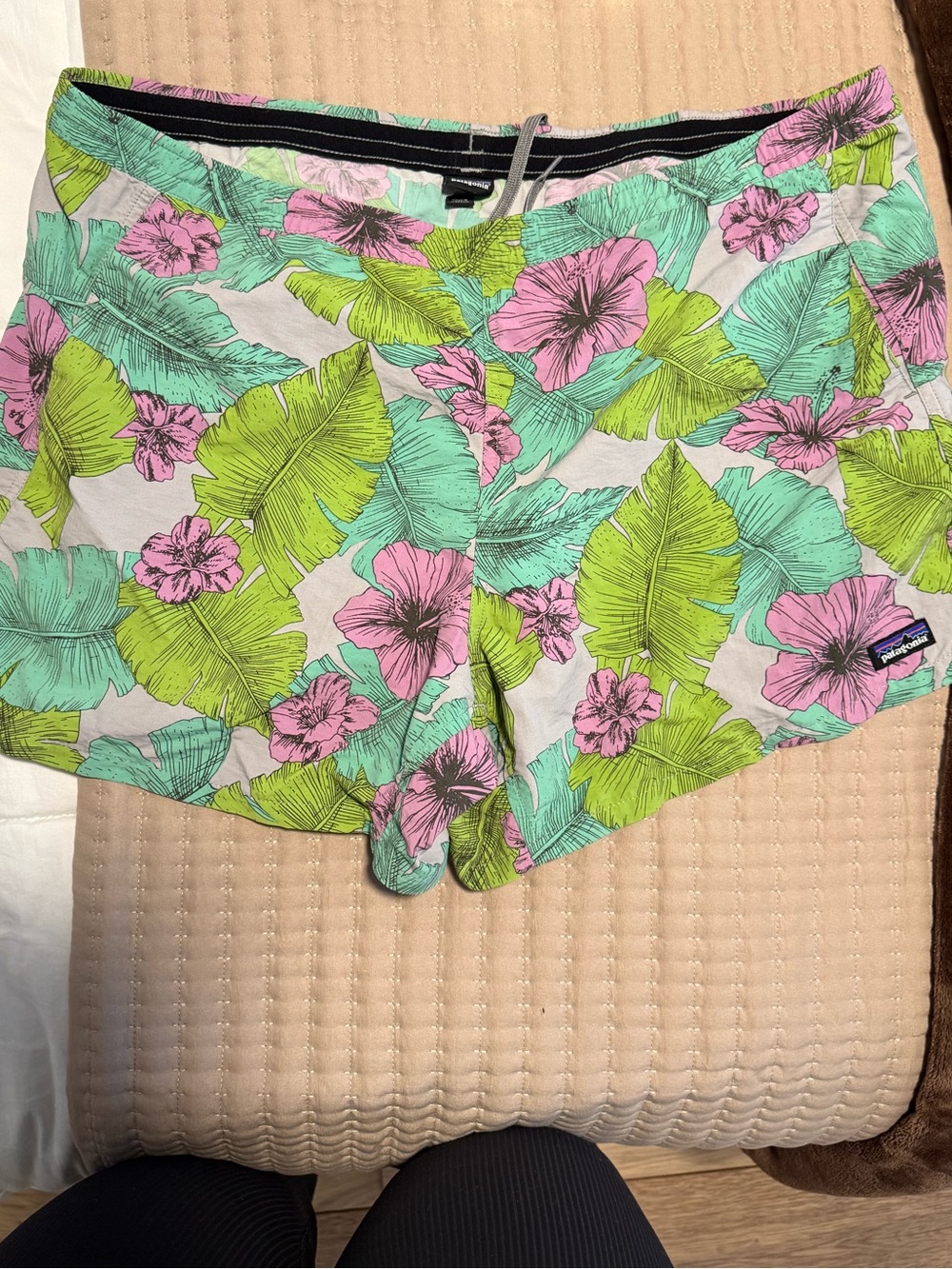 Patagonia Women’s Floral Athletic Shorts - Purple, Green & Teal